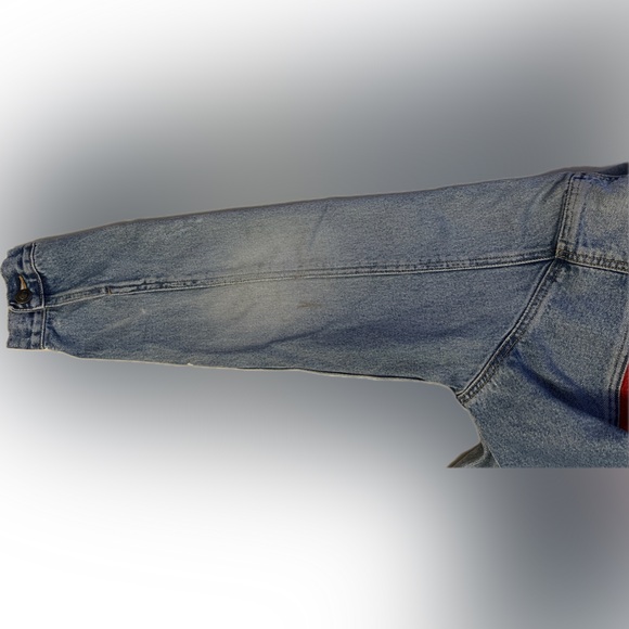 🤠 🧲CLASSIC & Vintage Western /Southwestern Denim Jean Jacket | Size Large / 10 - Picture 16 of 17
